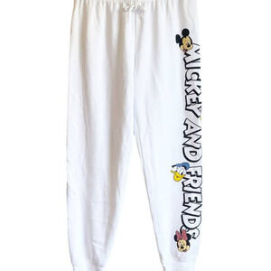 Disney Mickey and Friends Drawstring Graphic Joggers Size Medium NWOT